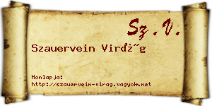 Szauervein Virág névjegykártya
